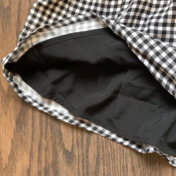 Ruffled black and white checkered skort - Picture 2 of 4